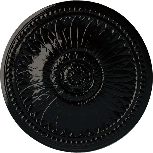 Ekena Millwork Bailey Ceiling Medallion (Fits Canopies up to 4"), Hand-Painted Black Pearl, 18 1/8"OD x 3/4"P CM19BIBPS - main